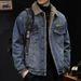 2025 Autumn And Winter New Denim Jacket Trendy Brand New Velvet Thickened Retro Loose Jacket Men's Coat_mkmklike.com