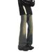 Men's Clothing Jeans Old Washed Flared Pants Retro Loose Casual Trousers Straight Pants_mkmklike.com