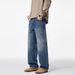Men's Clothing & Archer0603 & Straight Leg Jeans Men's Autumn And Winter New Style Loose Wide Leg Pants Washed Casual Long Trousers Trendy_mkmklike.com