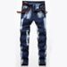 "Men's Stretch Straight Fit Jeans – Classic Washed Denim In Dark & Light Blue (Sizes 28-42)"_mkmklike.com