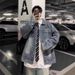 American Washed Denim For Men In Spring, New Trendy Brand High Street Couple Loose Casual Versatile Jacket_mkmklike.com