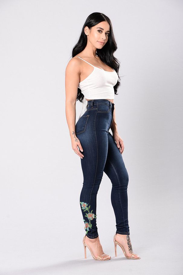 Women's Clothing Platform Hot Selling Ripped Embroidered Jeans Commerce Low Waist Trousers Women_mkmklike.com