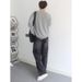 Nordmann American Retro Black Gray Jeans Men Loose Straight Casual Autumn Winter Trendy High Street Wide Leg Long Pants_mkmklike.com