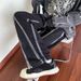 Minimalist Jeans Men's American High Street Straight Leg Trendy Summer Brand High-End Loose Black Casual Pants_mkmklike.com