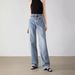 Women's Clothing High Waist Washed Retro Straight Jeans_mkmklike.com