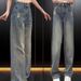 Women's High-Waisted Slim Fit Straight Leg Jeans Fashionable Loose Slimming Wide Leg Pants For Petite Figures Spring New Style_mkmklike.com