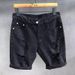 Men's Distressed Denim Shorts – Streetwear 5-Inch Inseam With Vintage Wash (Black/White, Sizes 28-36)_mkmklike.com