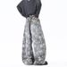 Men's & Women's Star Print Denim Pants – Retro High Street Baggy Jeans With Curved Hem | 90s Vintage Streetwear_mkmklike.com