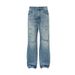 Hand-Brushed Silver Washed Distressed Ripped Jeans - Cleanfit Straight Leg Bootcut With Whiskering_mkmklike.com