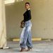 Women's Clothing Women's Denim Jeans Cross-Over Design Deconstructed Layered Washed For Formal & Casual For Women_mkmklike.com