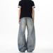 BOY Vintage Distressed Trendy Straight-Leg Jeans For Men, Spring And Autumn Design, Loose Fit, Versatile Wide-Leg Pants,_mkmklike.com