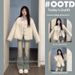 Chicco White Chanel-Style For Women New Spring Autumn Socialite Design Jacket And Jeans Set_mkmklike.com