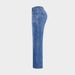High-Waisted Straight Leg Jeans For Women - Stretch Comfort Denim Pants With Enzyme Wash & Classic Blue_mkmklike.com