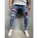 European And American Slim Fit Ripped Skinny New Men's Painted Jeans Factory Direct Sale_mkmklike.com