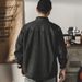 Northfold Winter Black Trendy Long Sleeve Shirt Loose Plus Size American Heavy Washed Denim Jacket Men Autumn Clothing_mkmklike.com