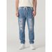 Men's Plus Size Ripped Jeans European American Style Tapered Cuffs Washed Effect Casual Trousers For Export_mkmklike.com