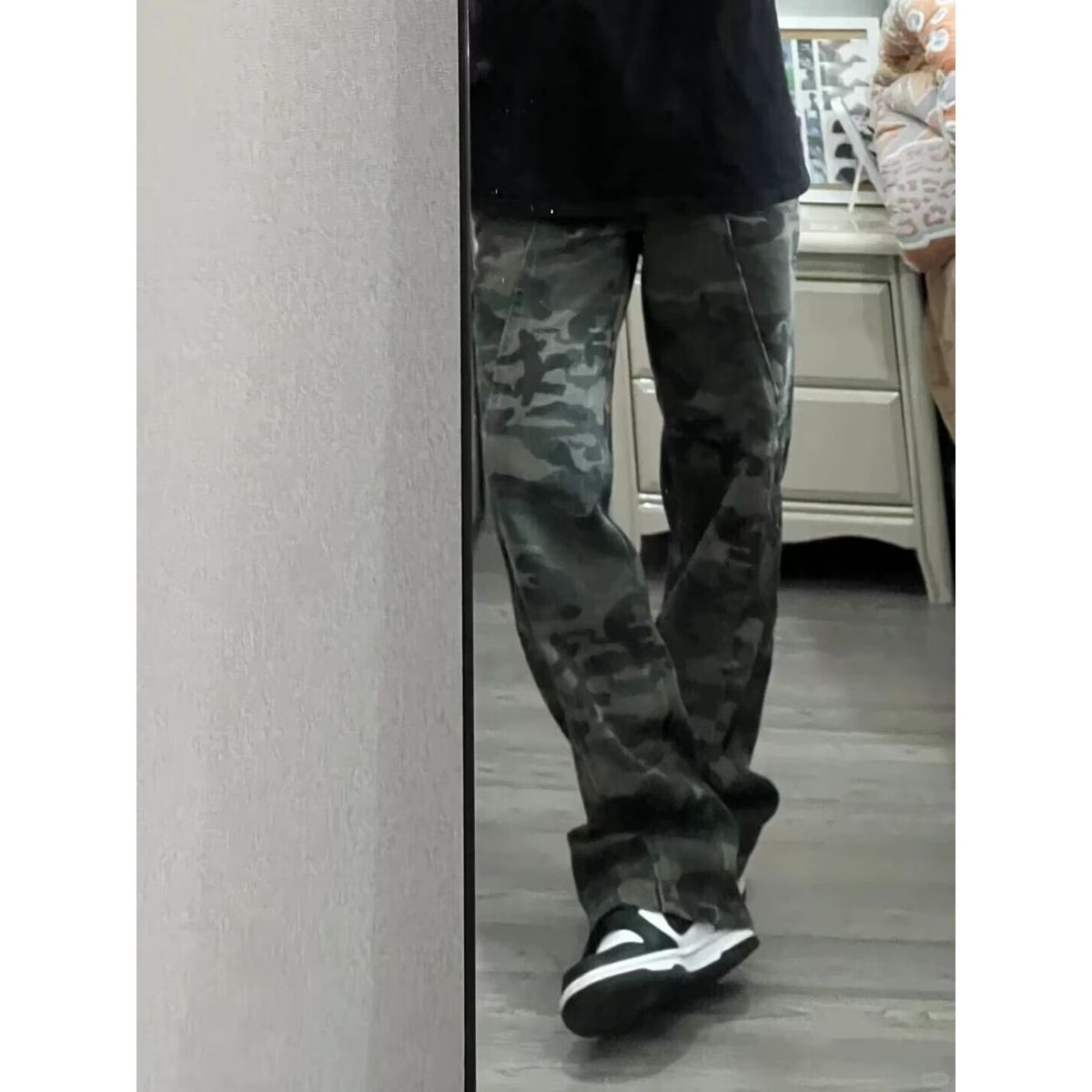 American Retro Camouflage Pants For Men, New Spring And Autumn Style, High Rise Jeans, Washed, Versatile, Logging Workwear Straight Leg Pants_mkmklike.com