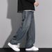 American Retro Distressed Jeans Men's Loose Straight Wide-Leg Youth Trendy High Street Casual Long Pants_mkmklike.com