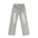 Men's Clothing 25 Jeans For Men And Women, Flared Cleanfit, Niche American Straight Trousers_mkmklike.com