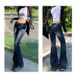 American Nostalgic Low Waist Spice Girl Flared Pants Women's Spring And Autumn 2026 Versatile Elastic Slim Skinny Jeans_mkmklike.com