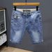 Men's Summer Trendy Brand Sports Casual Loose Fit Five Point Pants Thin Design Niche Large Size Jeans_mkmklike.com