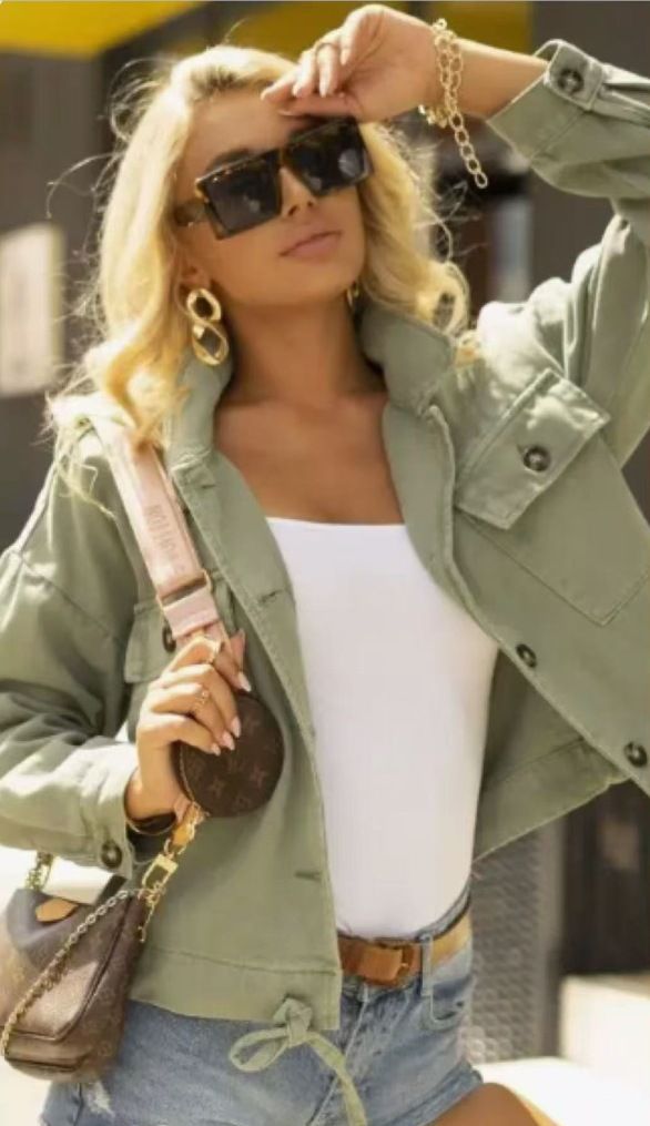Women's Denim Jacket Spring Summer Workwear OZON Jeans Style Casual Coat for Ladies_mkmklike.com