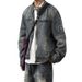 American Style Vintage Washed Denim Jacket For Men, Loose Versatile On The Streets, Stylish And Rugged_mkmklike.com