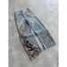 Popular Men's And Women's Faux Leather Jeans Wide Letter 3D Print Retro Hip Hop Style Trending_mkmklike.com