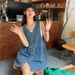K Cowboy Shoulder Strap Dress, Female Design Sense, Niche, Slimming, Sleeveless Camisole Vest Skirt, Short Skirt_mkmklike.com