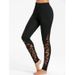 Lace Splice Sexy Slim Fit Sports Casual Yoga Bottom Leggings_mkmklike.com
