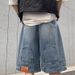 Reverse-wearing Denim Shorts Men's Summer Thin Design Sense Niche Five-point Pants Trendy Brand American Tooling Pants Trendy_mkmklike.com