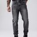 Men's Stretch Jeans - Slim Fit, Comfortable & Stylish For Cycling & Streetwear (S-2XL, Black-Grey)_mkmklike.com