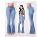 Women's Clothing High-Waisted Women's Stretch Jeans Wide Leg Stretch Denim Flared For Formal & Casual For Women_mkmklike.com