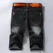 2025 2025 Men's Denim Shorts Summer New Style Thin Section Elastic Strength Slim Fit Short Jeans Male Brand Clothing Black Blue_mkmklike.com