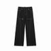 Dark Utility Straight-Leg Jeans For Men – Industrial Stitch Detailing & Metal Accents, Mid-Rise Relaxed Fit (S-XXXL), Machine Washable Cotton Blend_mkmklike.com