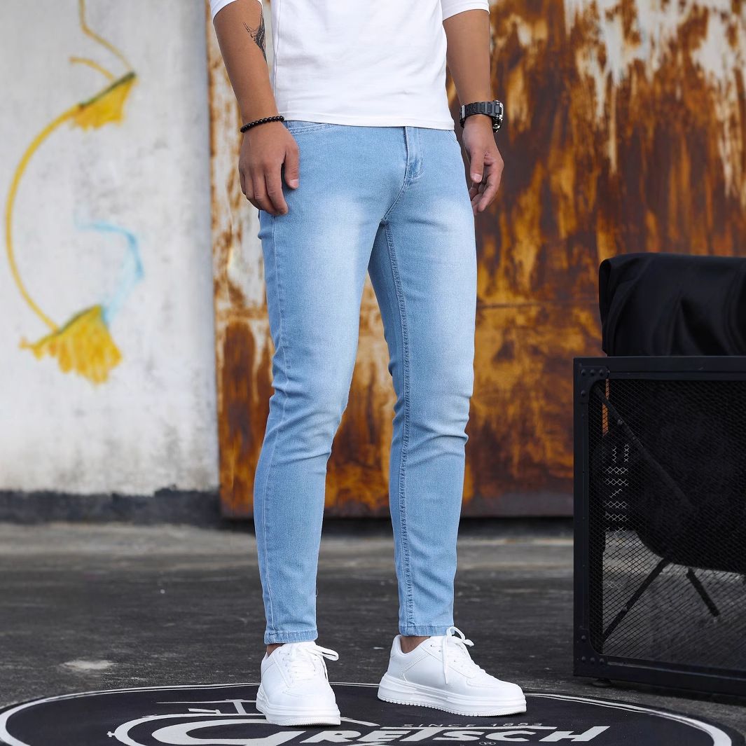 Factory Direct Cross-Border Exclusive For European And American Men's Stretch Skinny Jeans Hot_mkmklike.com