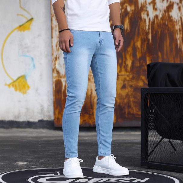 Factory Direct Cross-Border Exclusive For European And American Men's Stretch Skinny Jeans Hot_mkmklike.com