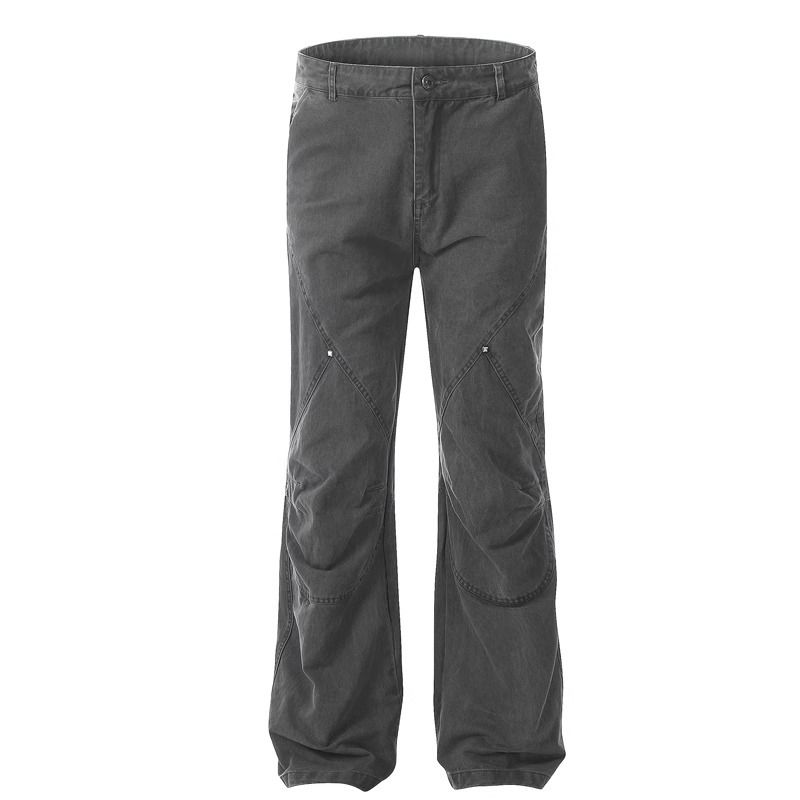 Men's Streetwear Cargo Jeans – Relaxed Straight-Leg Denim Pants With Utility Pockets (S-XXXL)_mkmklike.com