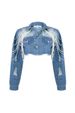 Women's Clothing Hole Heavy Beaded Beaded Stretch Jeans Trousers Women Jacket Two Piece Set_mkmklike.com