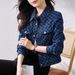 Women's Clothing Women's Denim Jacquard Short Jacket - Chic Floral Print Casual Coat For Autumn_mkmklike.com