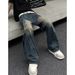 Streetwear Slim Fit Stretch Denim Jeans For Men & Women | Oversize Hip Hop Fashion | Korean Style High Waist Straight Leg Pants_mkmklike.com