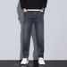 Autumn And Winter Men's Clothing Fashion Retro Straight Men's Jeans Fleece Thickened Elastic Loose Casual Long Pants Men's Tide_mkmklike.com