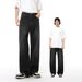 Men's Retro Washed Jeans – Lightning Crack Distressed Wide-Leg Pants (S-XL, Blue & Black Gray)_mkmklike.com