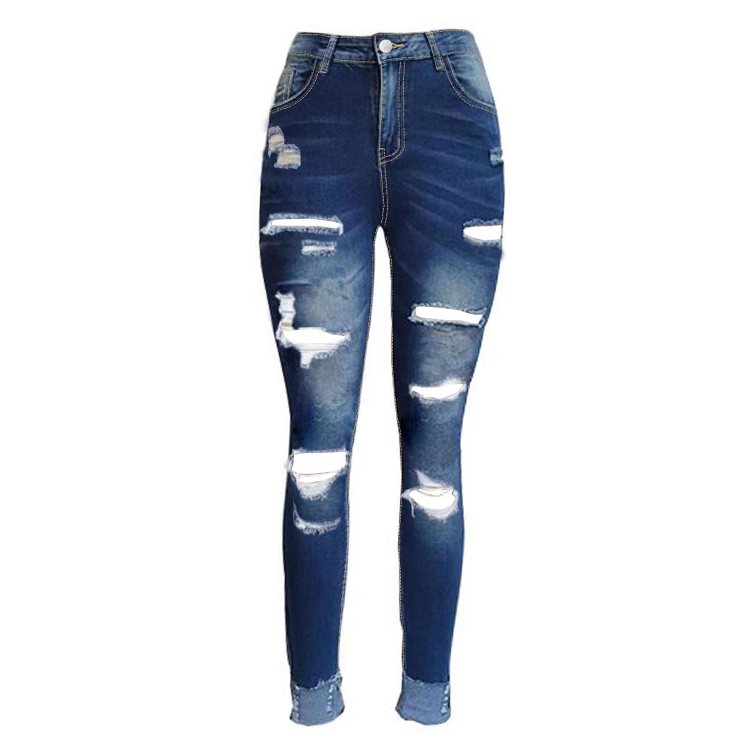 K New Women's Distressed Denim Shorts_mkmklike.com