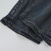 Men's Clothing Exclusive Washed Blue Vintage Jeans Men's Street Stitching Multi Pocket Hem Split Buckle Straight Trousers_mkmklike.com