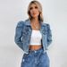 K Women's Fashion Collar Denim New Jacket_mkmklike.com