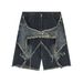 Men's Clothing Summer Shorts Stars Distressed Loose Five Point Pants Trendy Straight Jeans For Men_mkmklike.com