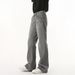 Men's Clothing Korean Style New Style Worn Design Washed And Whitened Versatile Fashion Flared Denim Trousers_mkmklike.com