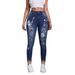 Cross-border European And American 2025 Fall Smx Retro Low-waist Women's Jeans, Stretchy, Slim-fit, Embroidered,_mkmklike.com