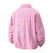 Men's Clothing Ripped Printed Denim Jacket Men's 2025 Autumn New Pink Shirt Top Trendy Letter Lapel Men's Jacket_mkmklike.com